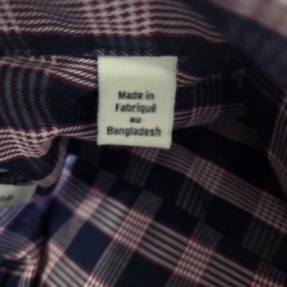 ⭐️Ben Sherman Slim Fit Red And Blue  Casual Button Down Shirt Size L - Picture 5 of 6